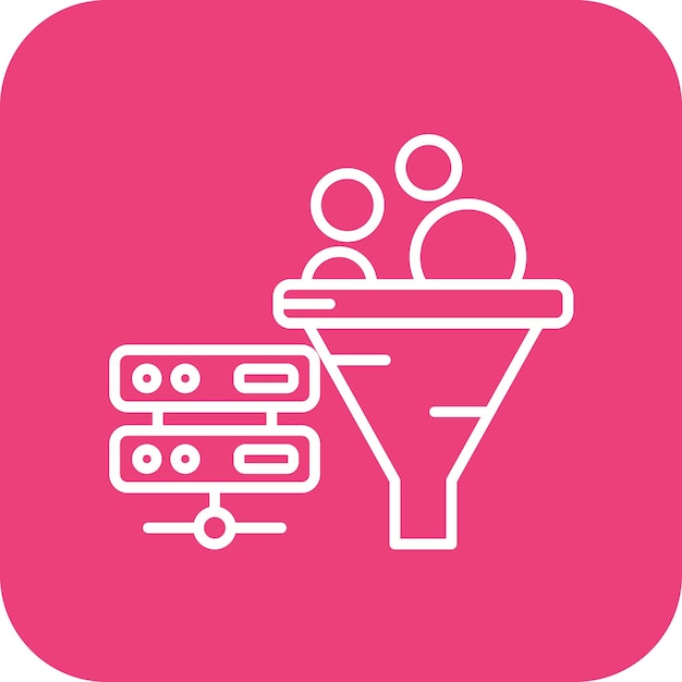 Data Filtering icon vector image Can be used for Data Analytics