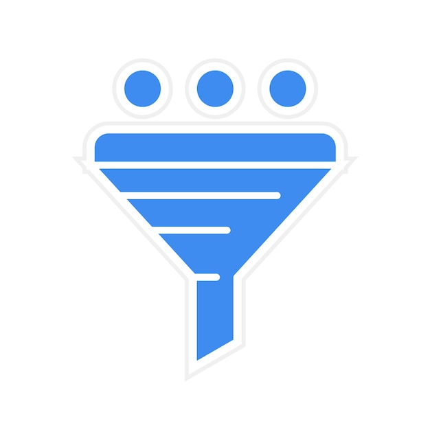 data filtering system icon vector image can be used for project management