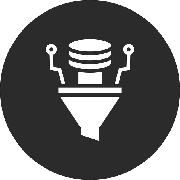 data filtering vector icon illustration of data analytics iconset