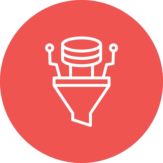data filtering vector icon illustration of data analytics iconset
