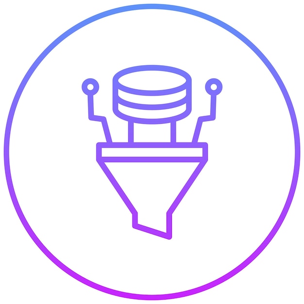 data filtering vector icon illustration of data analytics iconset