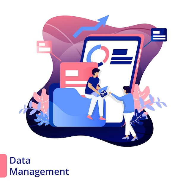 Data Management Illustration modern style
