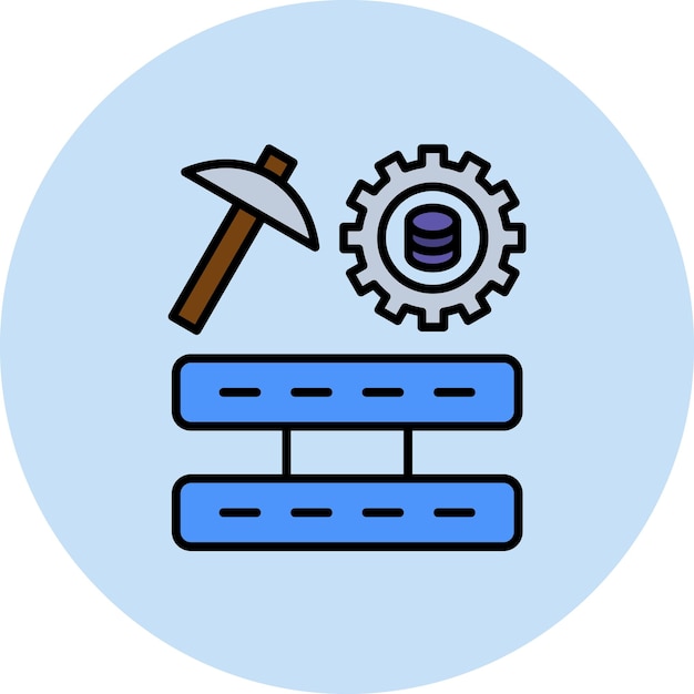 Data Mining flad illustration
