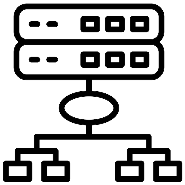 Data Modelling vector icon illustration of Big Data iconset