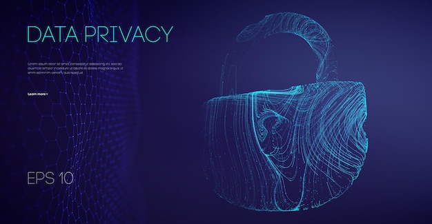 data privacy government software. email server hacker guard data. security cloud data attack. vector illustration.