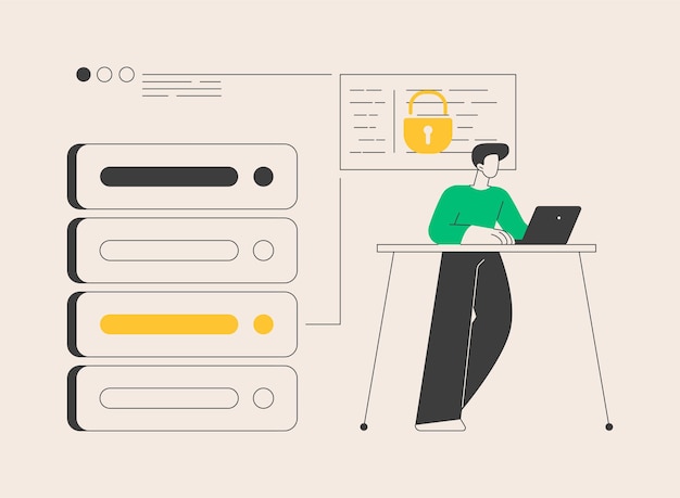 Data protection abstract concept vector illustration database security software data protection