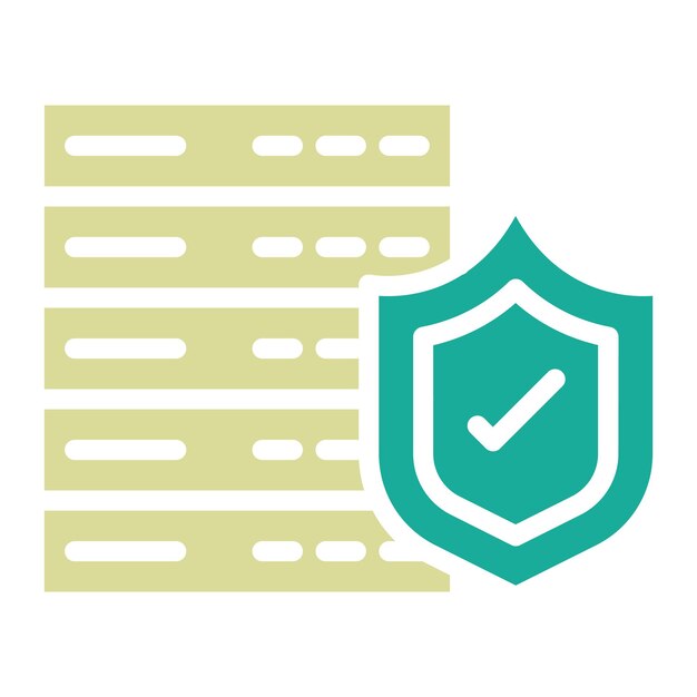 Data Protection vector icon illustration of ECommerce iconset
