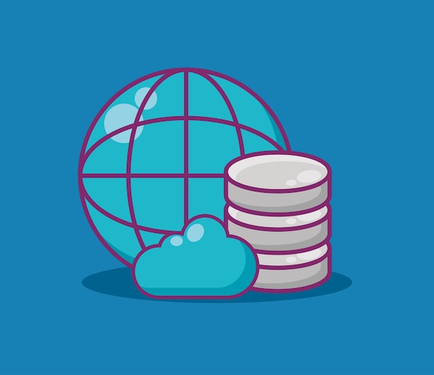 data server with global sphere and cloud 