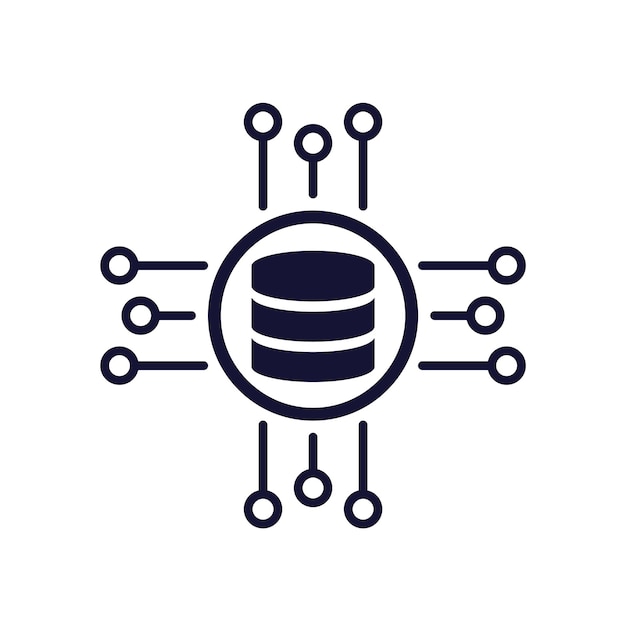 data sources icon data management concept