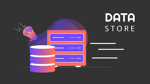 Data storage Vector illustration