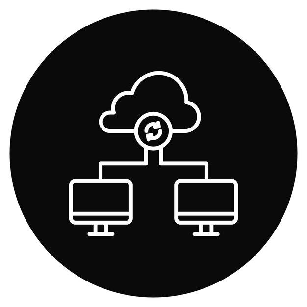 data transfer icon vector image can be used for coding and development