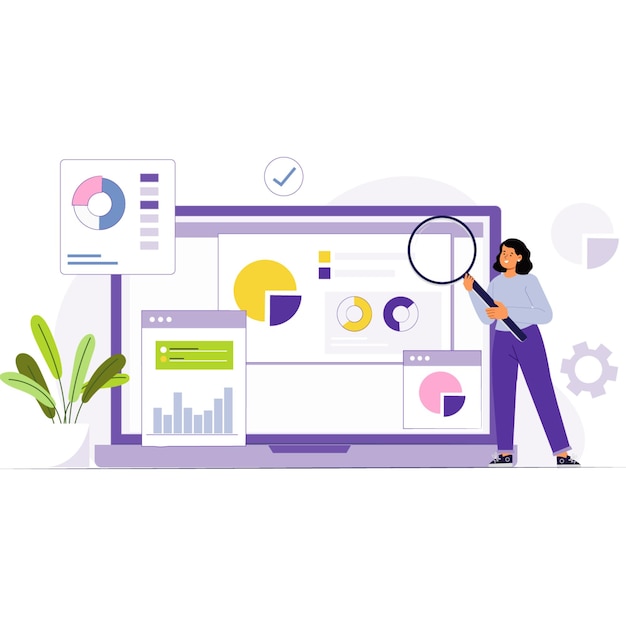 Data Visualization and Reporting Illustration Design