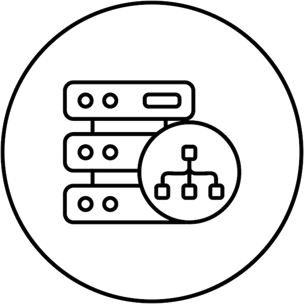 database architecture icon vector image can be used for data analytics