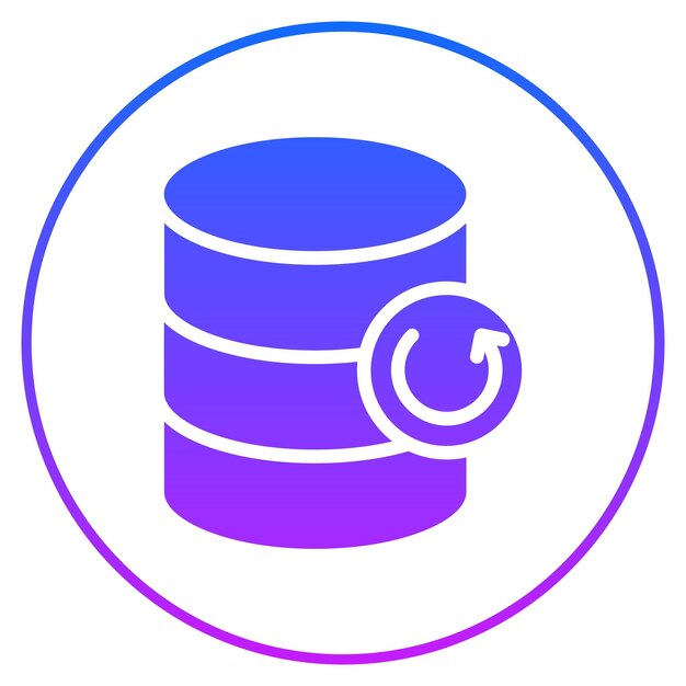 Database Backup Vector Illustration