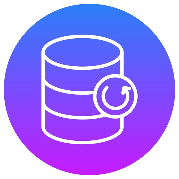 Database Backup Vector Illustration