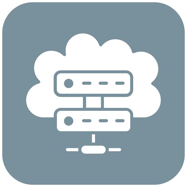 database center icon vector image can be used for web hosting