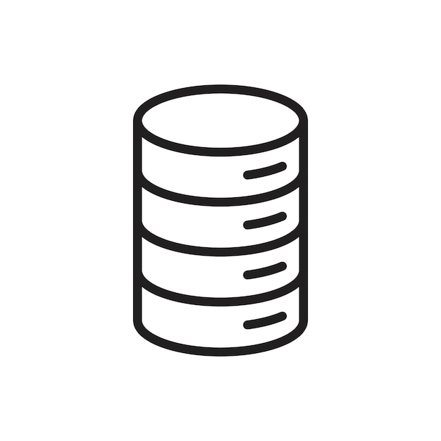 Database icon Simple thin outline