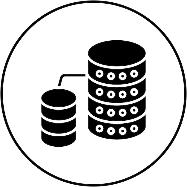 Database icon vector image Can be used for Networking and Data Sharing