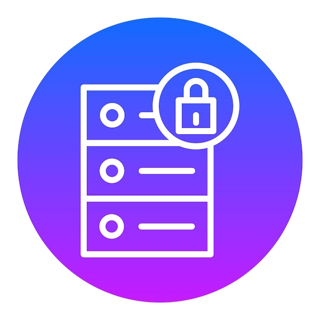 Database Lock Vector Icons