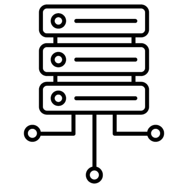 Database Network Vector Illustration