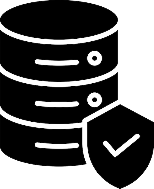 Database Security solid and glyph vector illustration