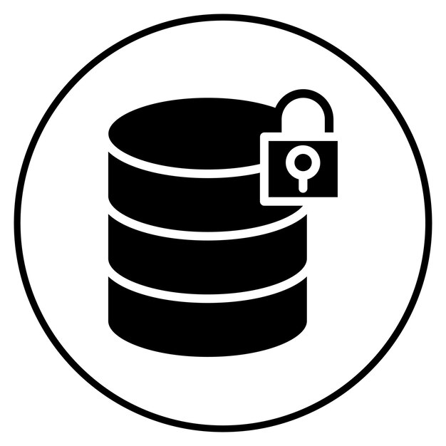 Database Security Vector Illustration