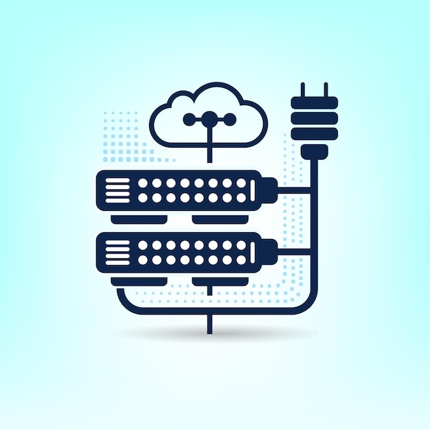 database server symbol icon vector design