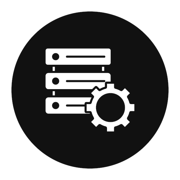 Database Settings Vector Illustration