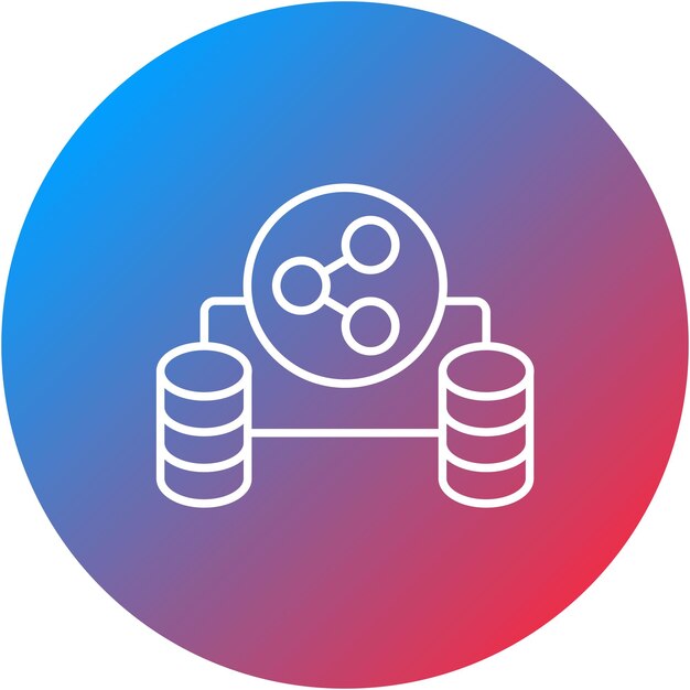 database sharing icon vector image can be used for web hosting