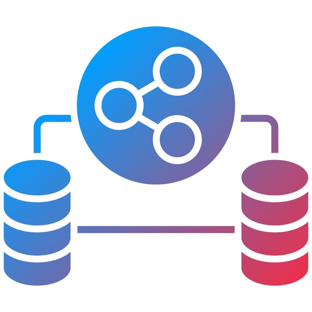 database sharing icon vector image can be used for web hosting