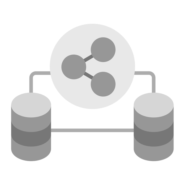 database sharing icon vector image can be used for web hosting