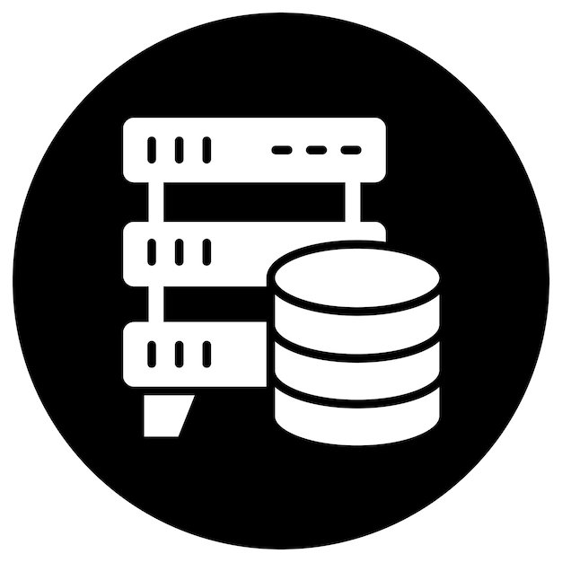 Database Storage Vector Icon Design Illustration