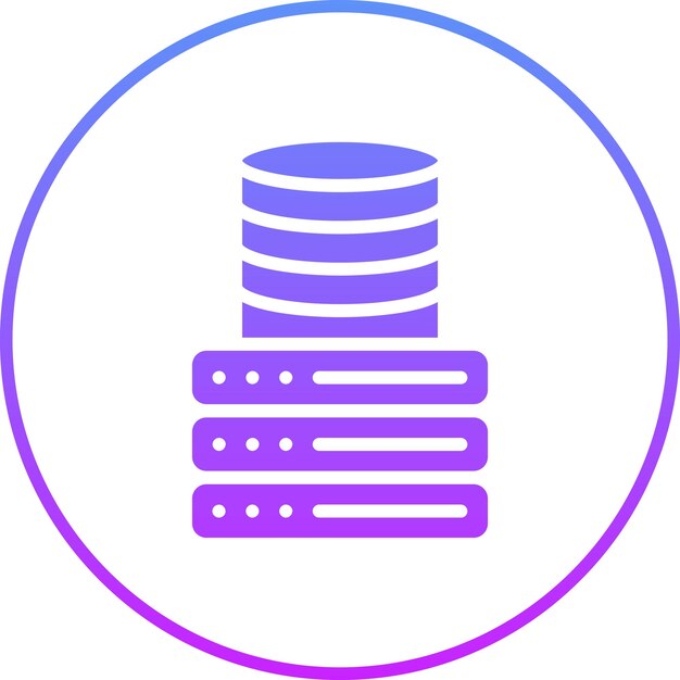 Database vector icon illustration of Web Hosting iconset
