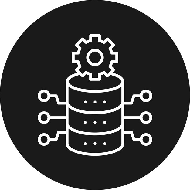 Database Vision vector icon Can be used for Web Hosting iconset