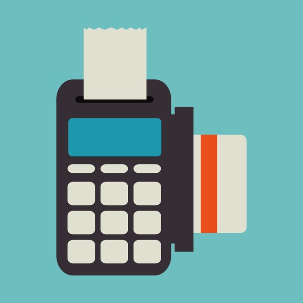 dataphone credit card money icon design