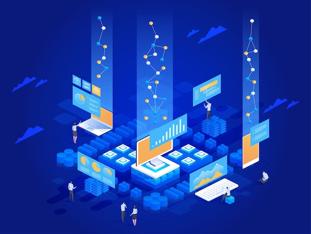 Datavisualiseringskoncept illustration