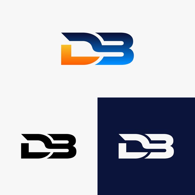 DB Initial Logo with Colorful Gradient Style