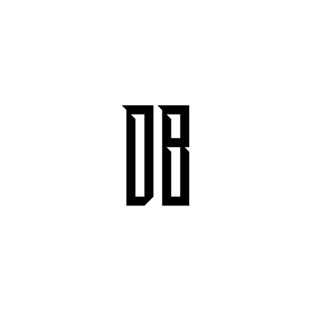 DB monogram logo design letter text name symbol monochrome logotype alphabet character simple logo