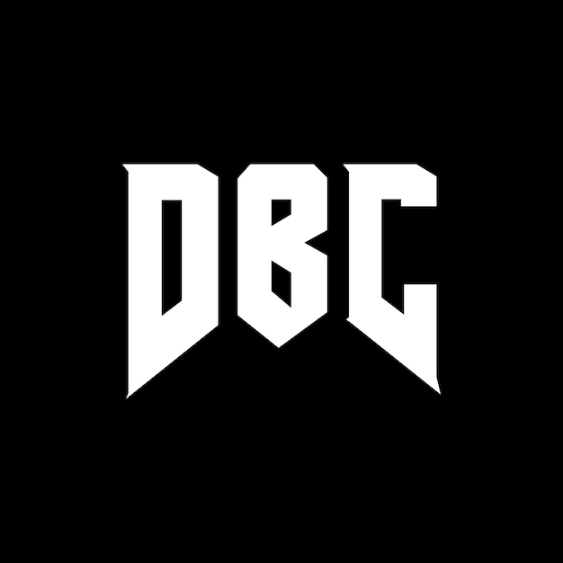 DBC bokstavslogotypdesign för teknikföretag DBC logotypdesign svartvit färgkombination DBC logotyp DBC vektor DBC design DBC ikon DBC alfabet DBC typografi logotypdesign