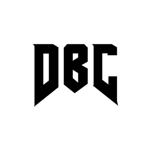 DBC bokstavslogotypdesign för teknikföretag DBC logotypdesign svartvit färgkombination DBC logotyp DBC vektor DBC design DBC ikon DBC alfabet DBC typografi logotypdesign