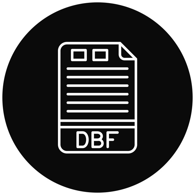 dbf icon vector image can be used for file formats
