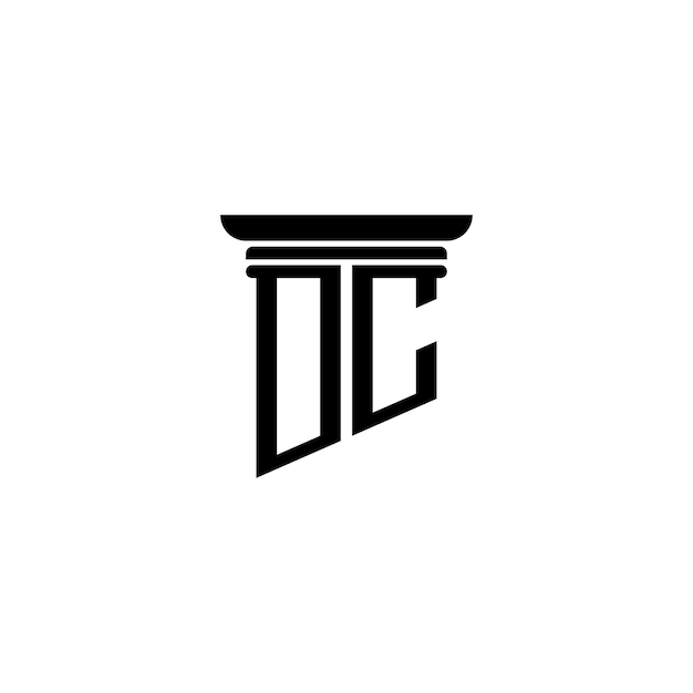 DC monogram logo design letter text name symbol monochrome logotype alphabet character simple logo