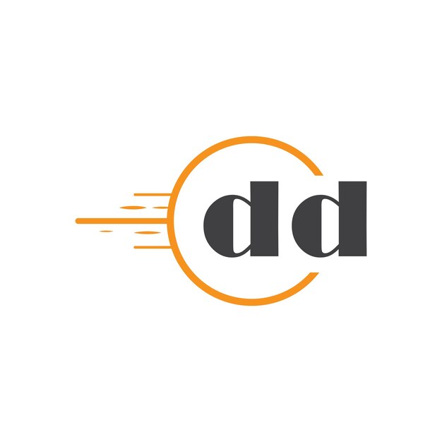 dd initial monogram logo with circle style design