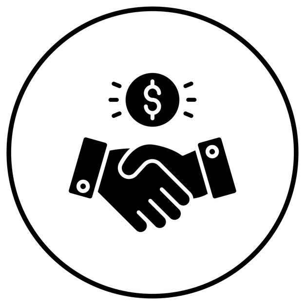 Deal vector icon Can be used for Petrol Industry iconset