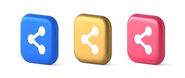 Decentralize compound connection encrypted network button connective management 3d realistic icons
