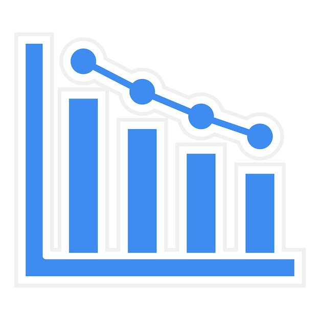 Decline Diagram icon vector image Can be used for Business