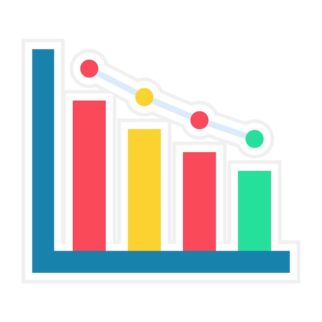 decline diagram icon vector image can be used for business