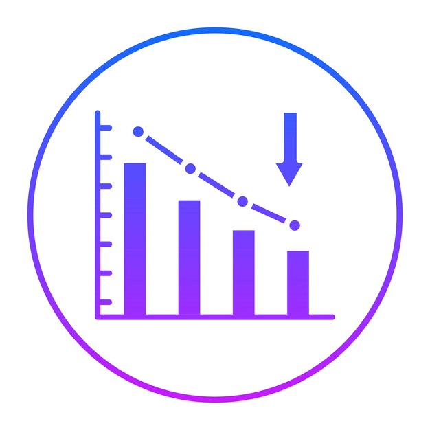 Decline Diagram Vector Illustration
