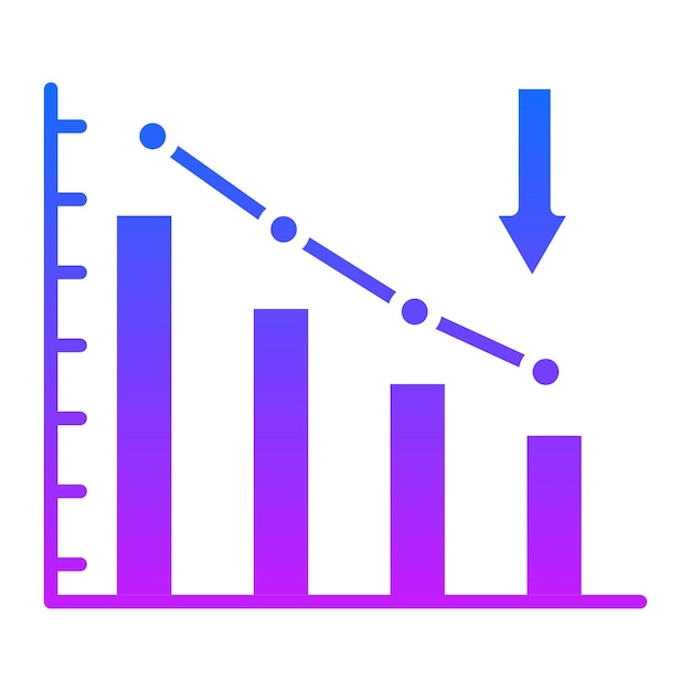 Decline Diagram Vector Illustration