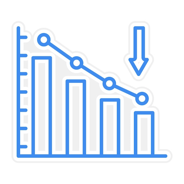 Decline Diagram Vector Illustration